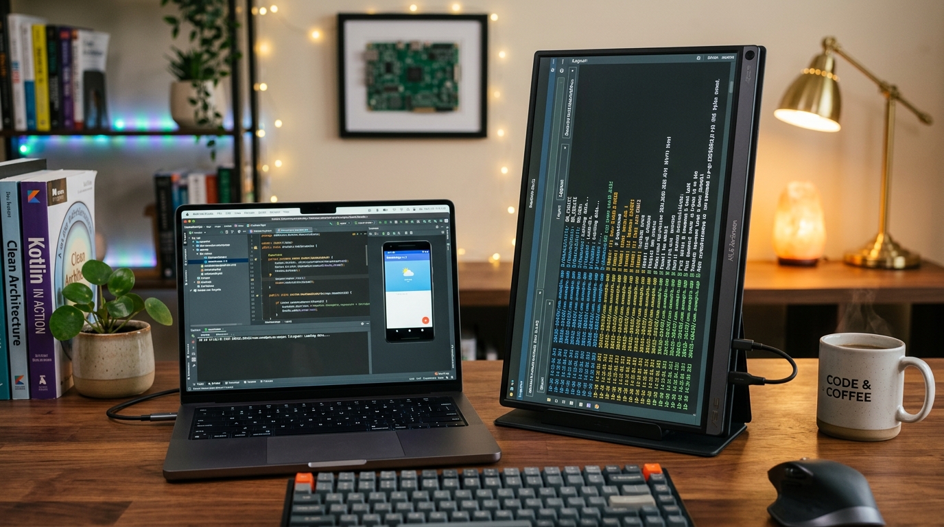 The Traveling Android Engineer’s Second Screen: ARZOPA 15.6” Portable Monitor for Dedicated Logcat and Layout Inspector