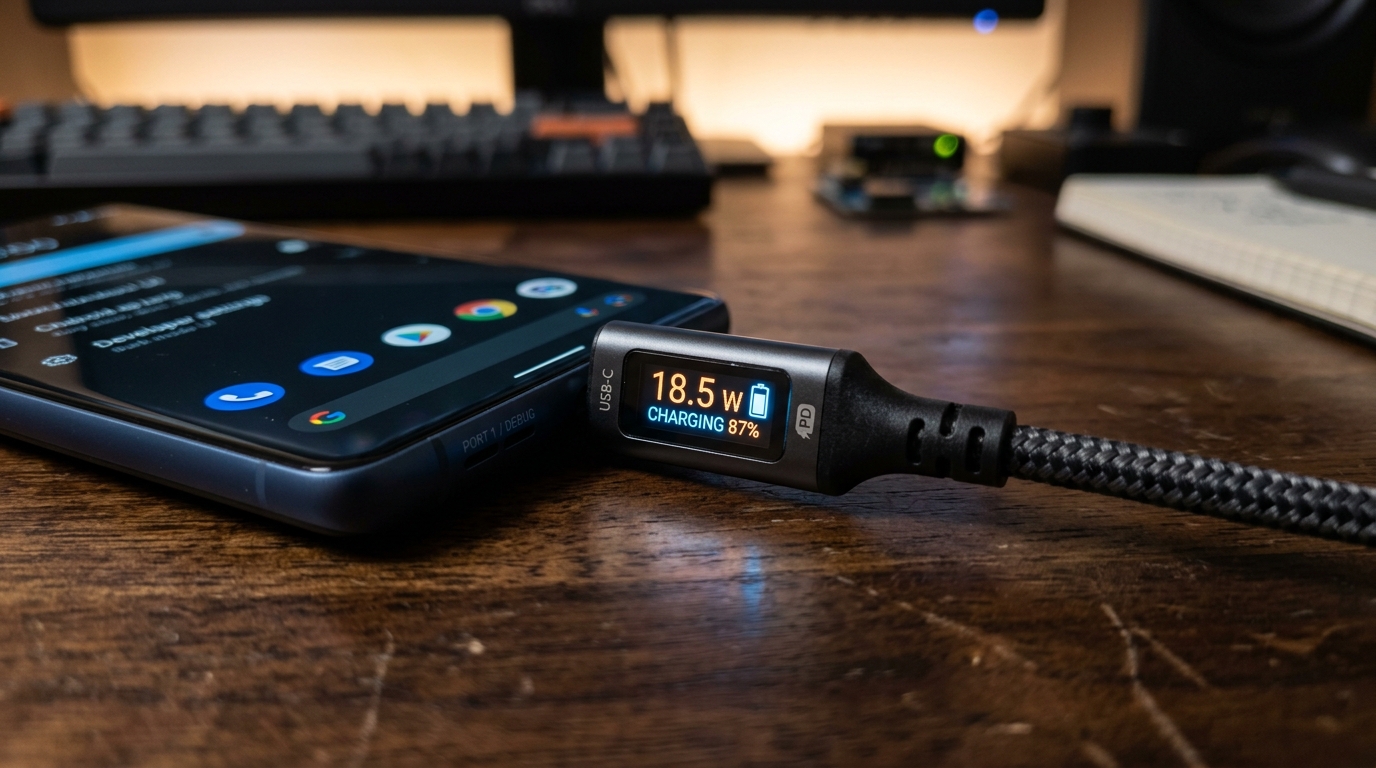 Hardware-Level Battery Drain & Power Draw Debugging: How a Wattage-Display Cable Reveals Android App Wakelock Spikes