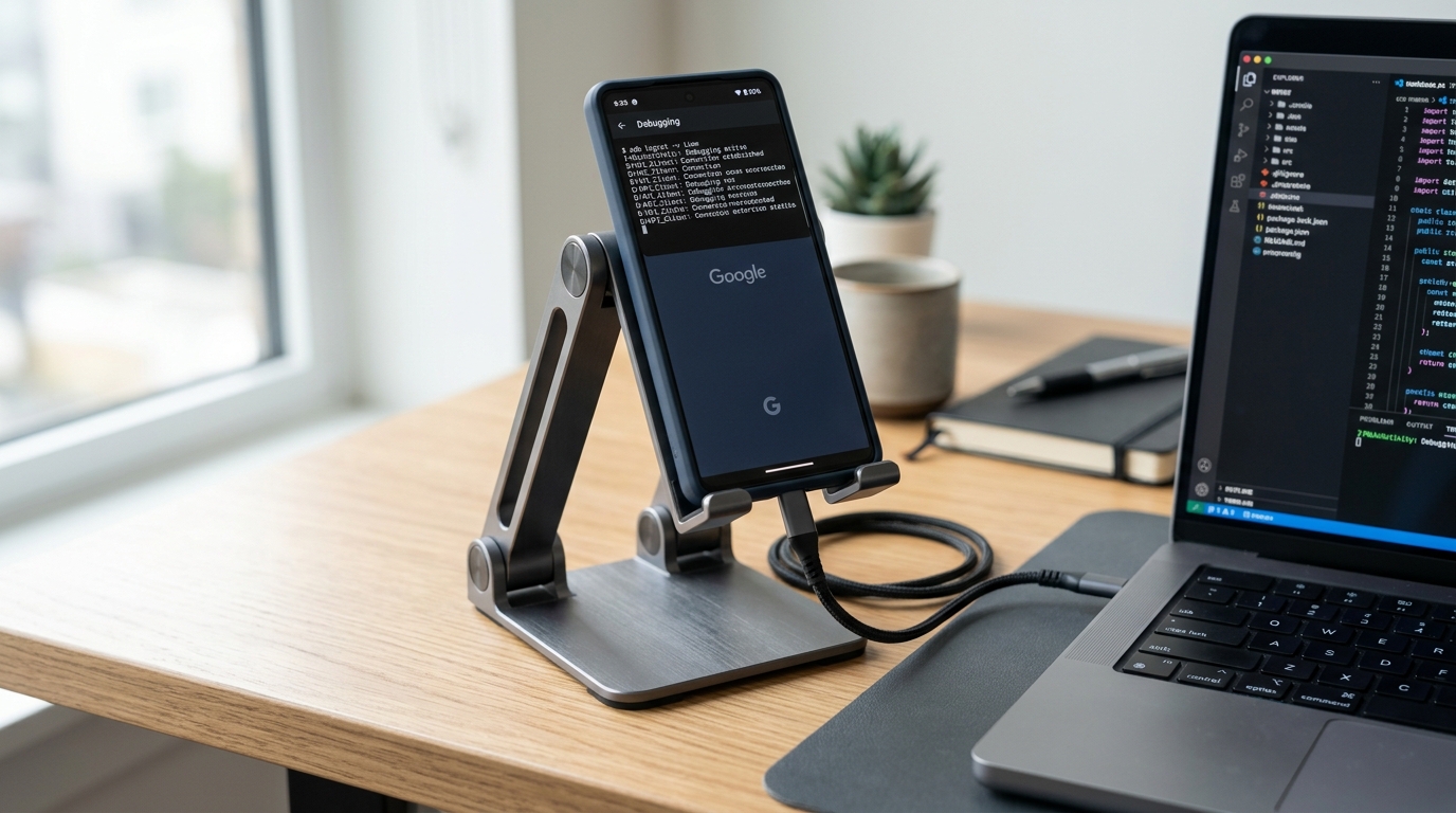 Preventing Cable Strain and False Touch Events: A Heavy-Duty Desktop Stand for Hands-Free ADB Debugging