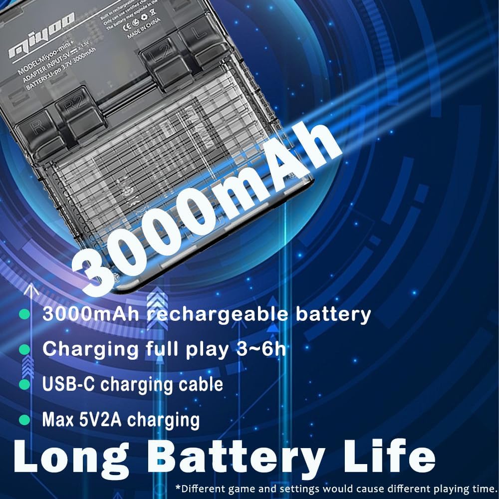 Gift for Men Women, Miyoo Mini Plus with Portable Case Retro Emulator Handheld Game Console with WiFi & RTC, Christmas Stocking Stuffers for Men, Mens Gifts for Dad,Husband, 3000+Classes Game, Gray - Image 4