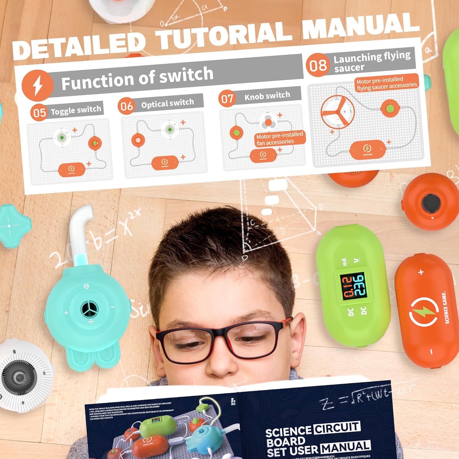 Science Kits for Kids - STEM Kits for Kids, Electronics Exploration Kit, Over 420 Projects, 35 Circuit Parts, STEM Educational Toy Gifts for Kid Boys Girls Ages 3 4 5 6 7 8 9 10 11 12 - Image 5