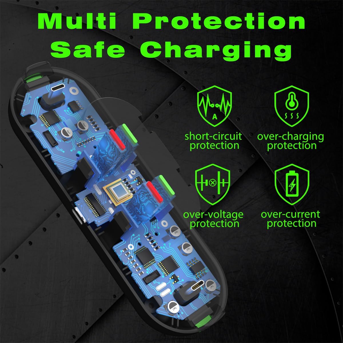 Switch Controller Charger for Nintendo Switch, Charging Dock with JoyCon/Pro / PS5 Controller, Charger Station with LED Indicator and Charger Cable for JoyCons, 6 in 1 Nintendo Charging Dock - Image 3