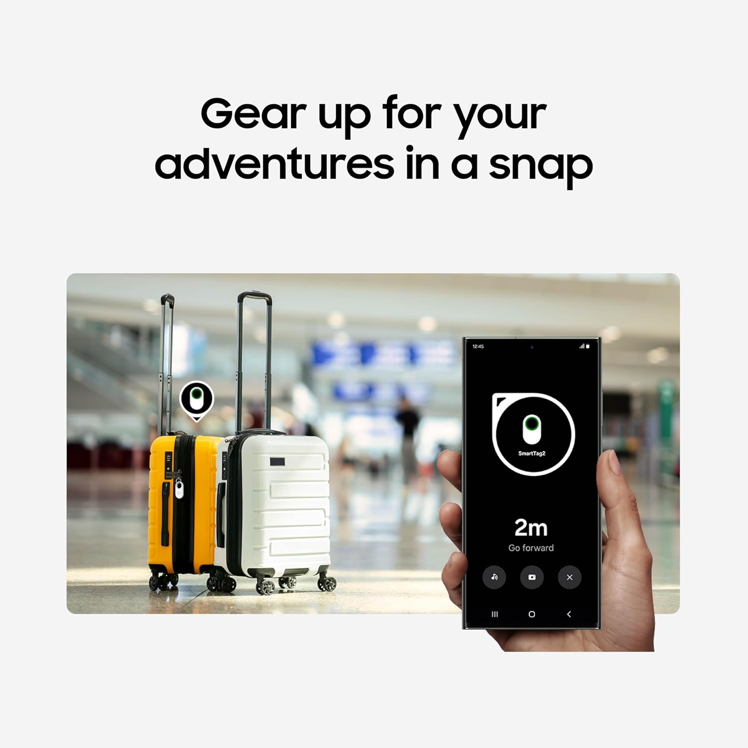 Samsung Galaxy SmartTag2, Bluetooth Tracker, Locator Tracking Device, Item Finder for Keys, Wallet, Luggage, Use w/Phones Tablets Android 11 or Later, 2023, 4 Pack, 2 Black, 2 White - Image 5