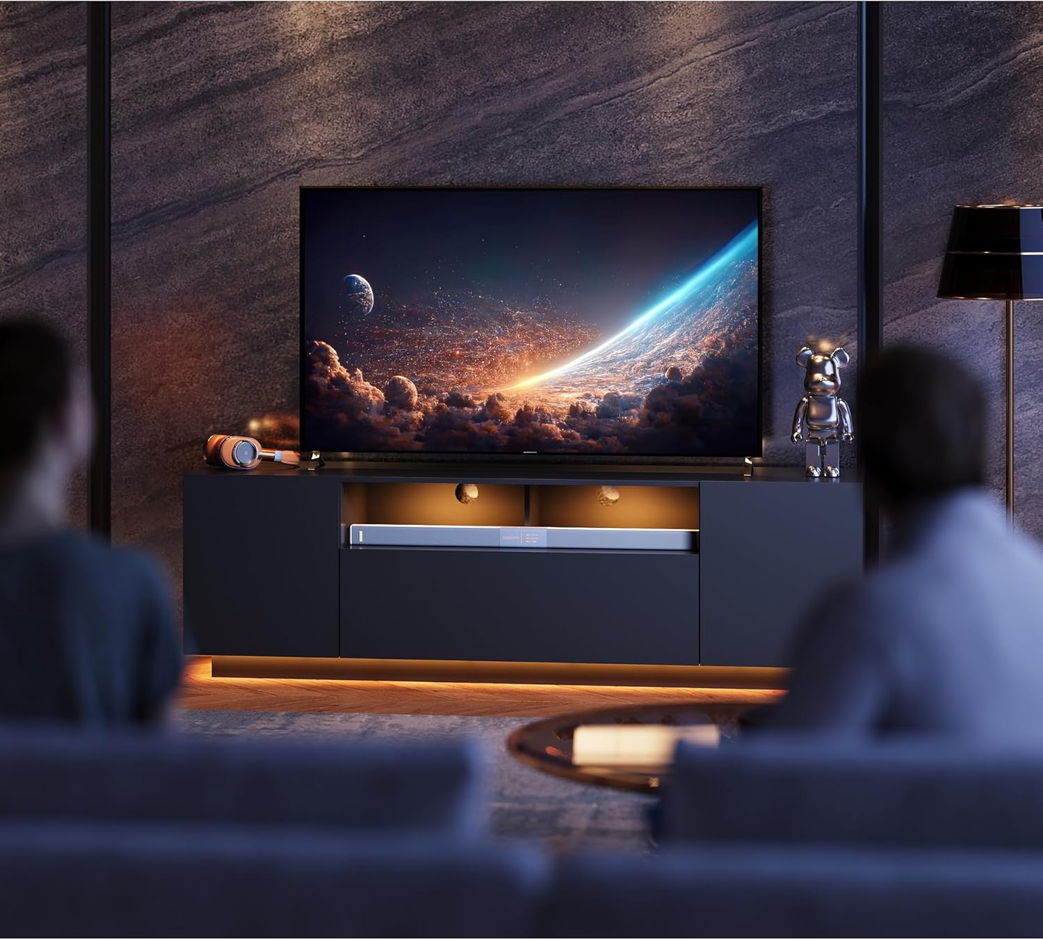 Upgrade Your Living Room with This Brilliant Modern LED TV Stand for 65 Inch TV - Image 6