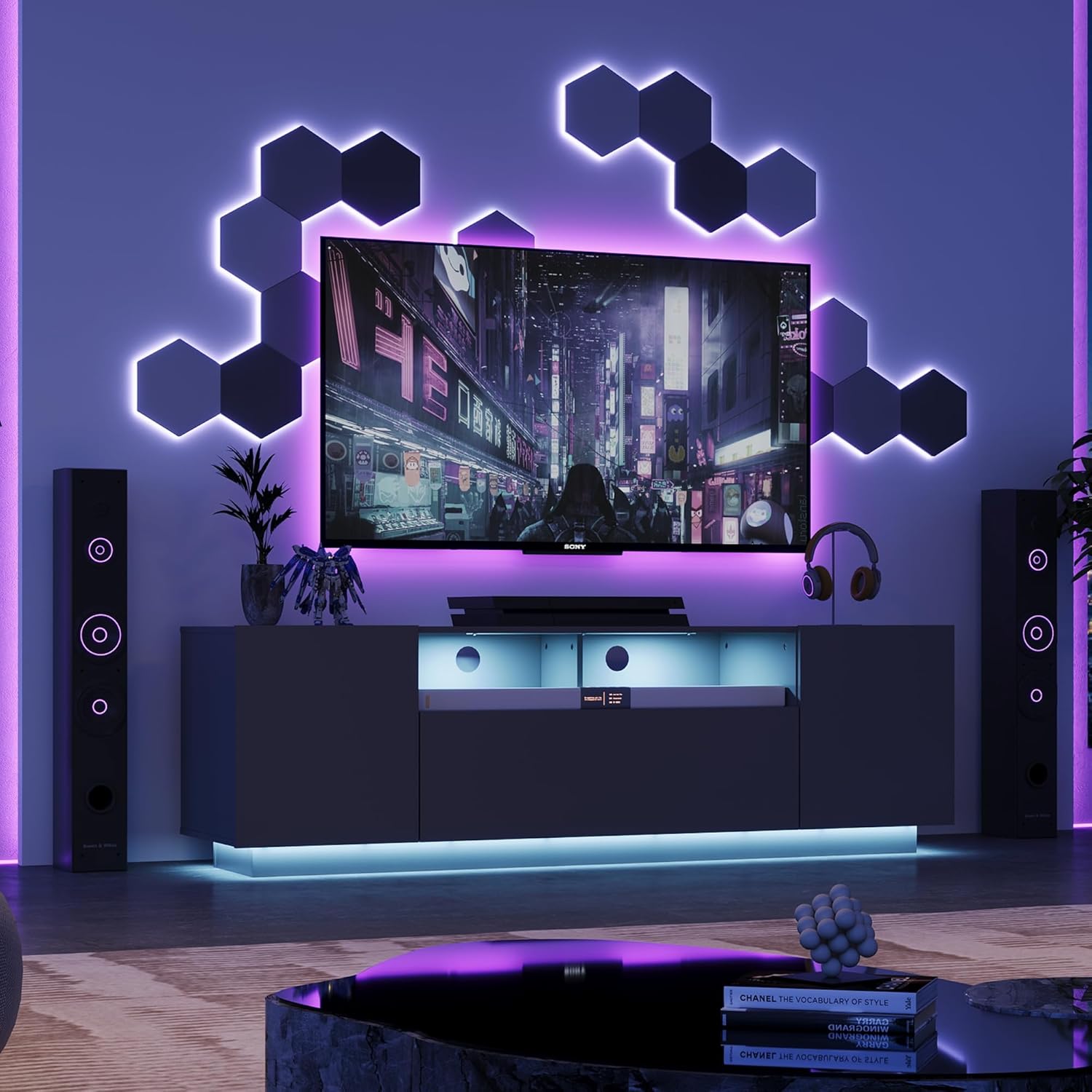 Upgrade Your Living Room with This Brilliant Modern LED TV Stand for 65 Inch TV - Image 7