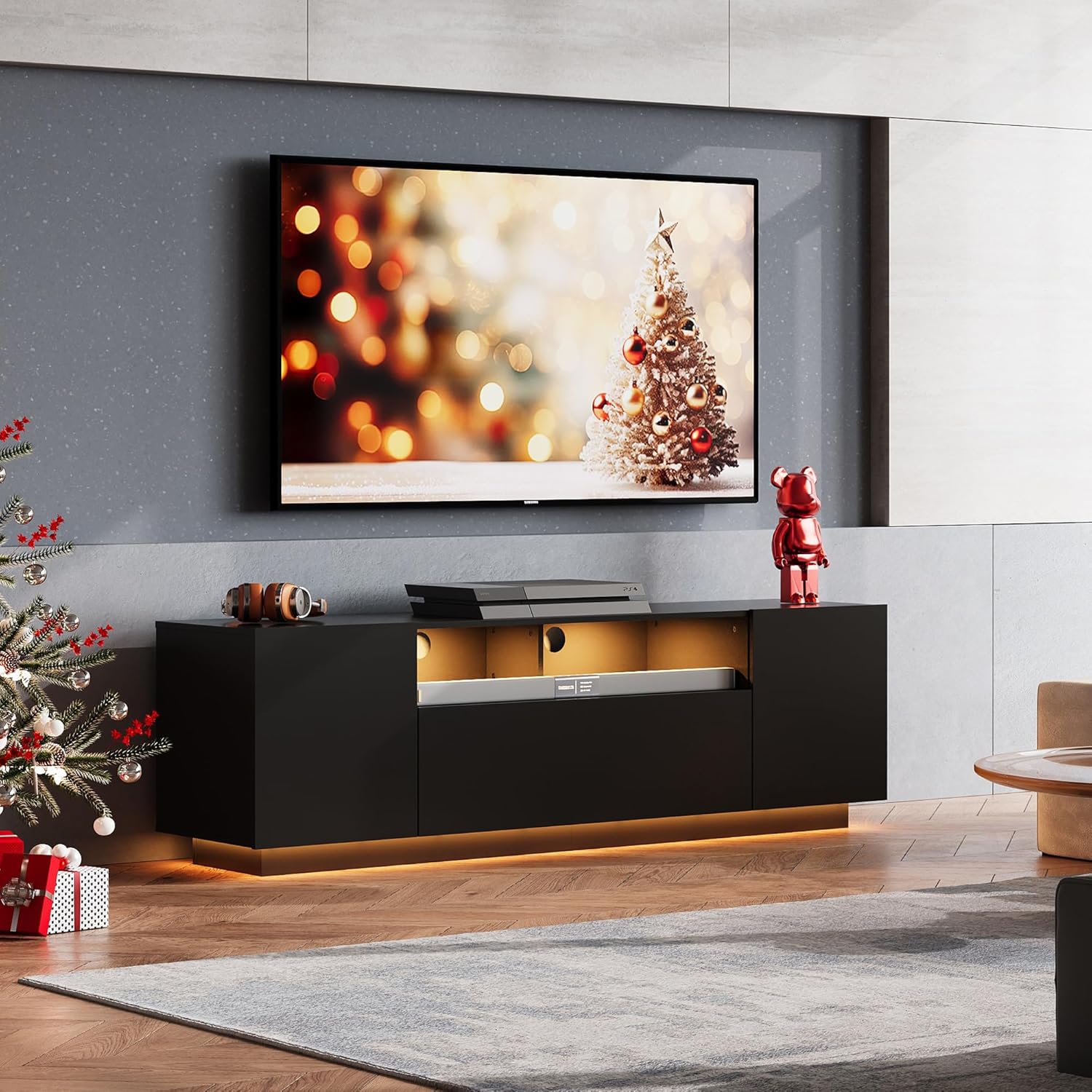 Upgrade Your Living Room with This Brilliant Modern LED TV Stand for 65 Inch TV - Image 2