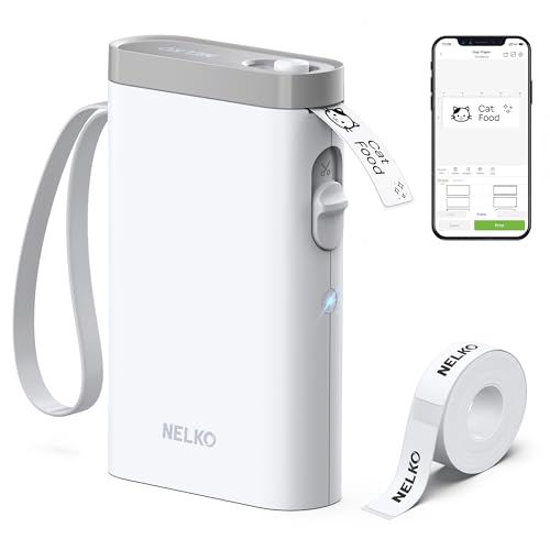 Nelko Label Maker Machine with Tape, P21 Bluetooth Label Printer, ...