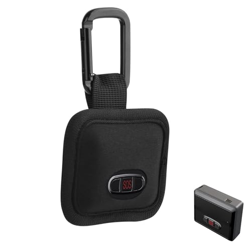 Xxerciz Case Compatible with Tracki GPS Tracker, Protective Case Cover with Carabiner Portable Lightweight Anti-Scratch Shockproof Belt Case Keychain Holder