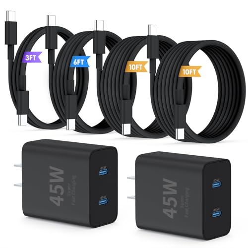 QZIIW Super Fast Samsung Charger Type C,45W Dual Port USB ...