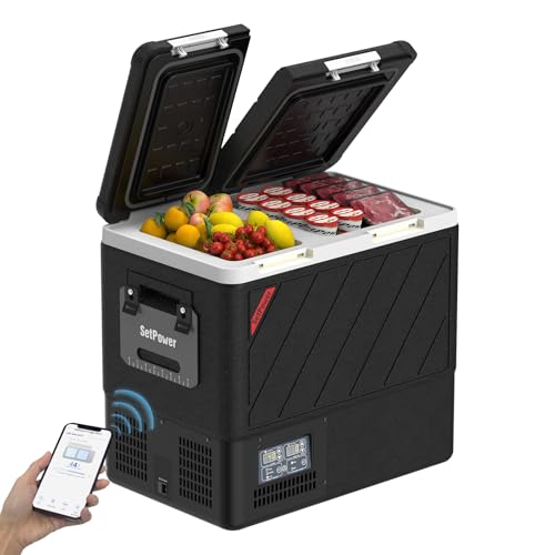 Setpower 12V Refrigerator with APP Control, 59QT Dual Zone Car ...