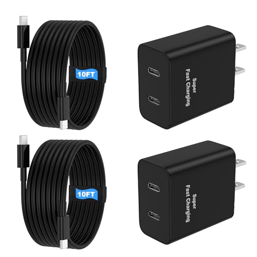 45W 2Pack Super Fast Charger USB C Dual Port Android ...