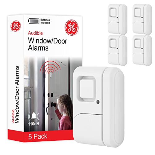 GE Personal Security Window and Door Alarm, 5 Pack, DIY ...