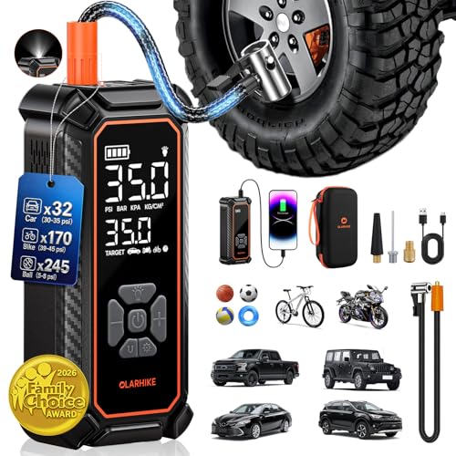 OlarHike Cordless Tire Inflator Portable Air Compressor, 3X Fast Inflation,12000mAh ...