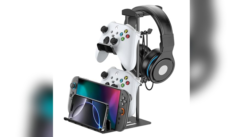 Top Headphone Stand & Game Controller Holder for Desk Organizer